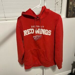 Detroit Red Wings Reebok NHL Hoodie Red Pullover Hockey Sweatshirt
